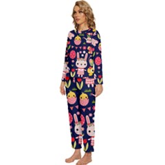 Womens  Long Sleeve Lightweight Pajamas Set 