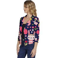 Women s Casual 3/4 Sleeve Spring Jacket 