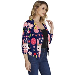 Women s Casual 3/4 Sleeve Spring Jacket 