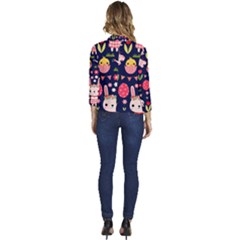 Women s Casual 3/4 Sleeve Spring Jacket 