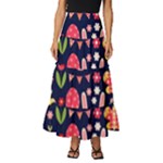 Bunny - Easter Pattern Tiered Ruffle Maxi Skirt