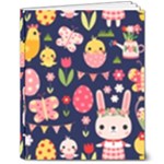 Bunny - Easter Pattern 8  x 10  Hardcover Notebook