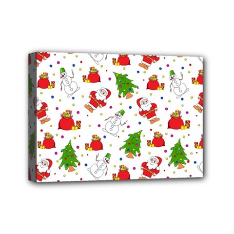 Christmas Pattern, Pattern, Christmas Mini Canvas 7  x 5  (Stretched) from ArtsNow.com