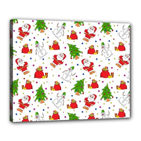 Christmas Pattern, Pattern, Christmas Canvas 20  x 16  (Stretched) from ArtsNow.com