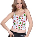 Christmas Pattern, Pattern, Christmas Spaghetti Strap Bra Top