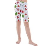 Christmas Pattern, Pattern, Christmas Kids  Mid Length Swim Shorts