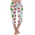 Christmas Pattern, Pattern, Christmas Capri Winter Leggings 