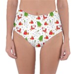 Christmas Pattern, Pattern, Christmas Reversible High-Waist Bikini Bottoms