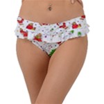 Christmas Pattern, Pattern, Christmas Frill Bikini Bottoms