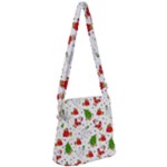 Christmas Pattern, Pattern, Christmas Zipper Messenger Bag