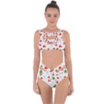 Christmas Pattern, Pattern, Christmas Bandaged Up Bikini Set 