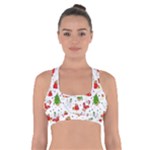 Christmas Pattern, Pattern, Christmas Cross Back Sports Bra