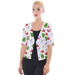 Christmas Pattern, Pattern, Christmas Cropped Button Cardigan