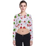 Christmas Pattern, Pattern, Christmas Long Sleeve Zip Up Bomber Jacket