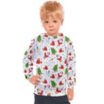 Christmas Pattern, Pattern, Christmas Kids  Hooded Pullover