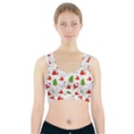 Christmas Pattern, Pattern, Christmas Sports Bra With Pocket