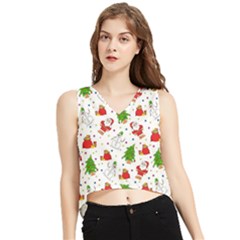 V-Neck Cropped Tank Top 