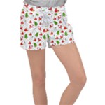 Christmas Pattern, Pattern, Christmas Women s Velour Lounge Shorts