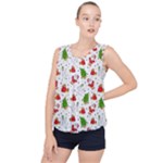 Christmas Pattern, Pattern, Christmas Bubble Hem Chiffon Tank Top