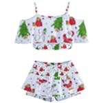 Christmas Pattern, Pattern, Christmas Kids  Off Shoulder Skirt Bikini