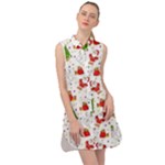 Christmas Pattern, Pattern, Christmas Sleeveless Shirt Dress