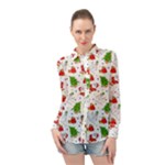 Christmas Pattern, Pattern, Christmas Long Sleeve Chiffon Shirt