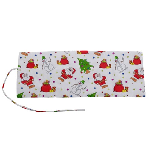 Christmas Pattern, Pattern, Christmas Roll Up Canvas Pencil Holder (S) from ArtsNow.com