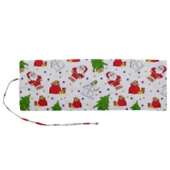 Christmas Pattern, Pattern, Christmas Roll Up Canvas Pencil Holder (M) from ArtsNow.com