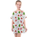 Christmas Pattern, Pattern, Christmas Kids  One Piece Chiffon Dress