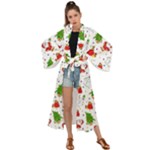 Christmas Pattern, Pattern, Christmas Maxi Kimono