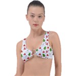 Christmas Pattern, Pattern, Christmas Ring Detail Bikini Top