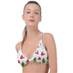 Christmas Pattern, Pattern, Christmas Knot Up Bikini Top