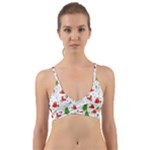 Christmas Pattern, Pattern, Christmas Wrap Around Bikini Top