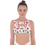 Christmas Pattern, Pattern, Christmas Bandaged Up Bikini Top