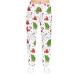 Christmas Pattern, Pattern, Christmas Women Velvet Drawstring Pants