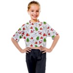 Christmas Pattern, Pattern, Christmas Kids Mock Neck T-Shirt