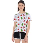 Christmas Pattern, Pattern, Christmas Open Back Sport T-Shirt