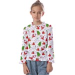 Christmas Pattern, Pattern, Christmas Kids  Frill Detail T-Shirt