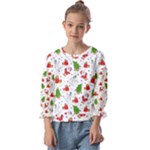 Christmas Pattern, Pattern, Christmas Kids  Cuff Sleeve Top