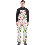 Christmas Pattern, Pattern, Christmas Men s Side Zip Front Pouch Ski And Snowboard Bib Pants	