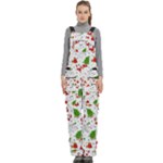 Christmas Pattern, Pattern, Christmas Women s Side Zip Front Pouch Ski And Snowboard Bib Pants	