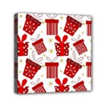 Christmas Texture, Pattern, Red, Craciun, Christmas, Bow, Gift Mini Canvas 6  x 6  (Stretched)