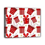 Christmas Texture, Pattern, Red, Craciun, Christmas, Bow, Gift Canvas 10  x 8  (Stretched)