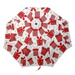 Christmas Texture, Pattern, Red, Craciun, Christmas, Bow, Gift Folding Umbrellas