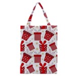 Christmas Texture, Pattern, Red, Craciun, Christmas, Bow, Gift Classic Tote Bag