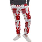 Christmas Texture, Pattern, Red, Craciun, Christmas, Bow, Gift Men s Jogger Sweatpants