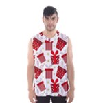 Christmas Texture, Pattern, Red, Craciun, Christmas, Bow, Gift Men s Basketball Tank Top