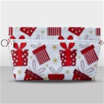 Christmas Texture, Pattern, Red, Craciun, Christmas, Bow, Gift Handbag Organizer