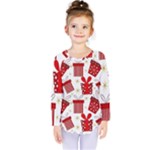 Christmas Texture, Pattern, Red, Craciun, Christmas, Bow, Gift Kids  Long Sleeve T-Shirt