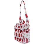 Christmas Texture, Pattern, Red, Craciun, Christmas, Bow, Gift Crossbody Day Bag